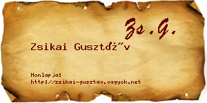 Zsikai Gusztáv névjegykártya