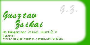 gusztav zsikai business card